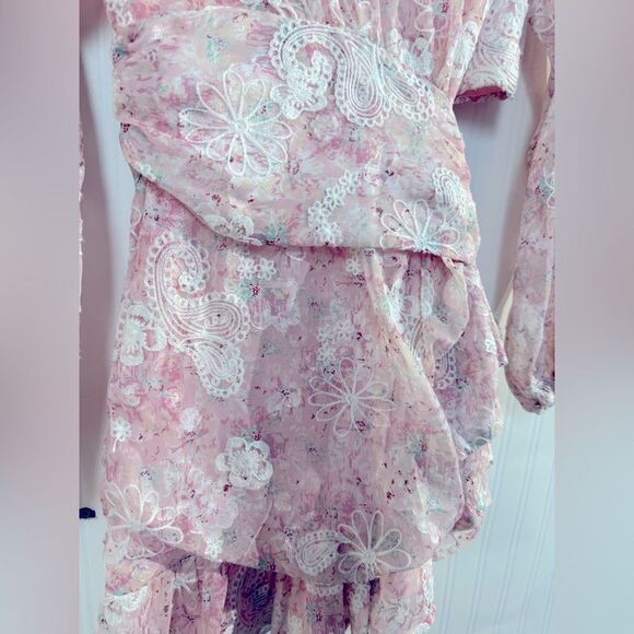 STORIA - Paisley and Floral Embroidered Mini
Dress Sz S - Picture 4 of 8